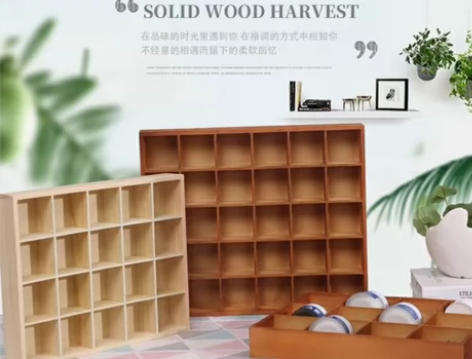 【支持包邮／自提】大格子收纳摆件实木木盒 ...