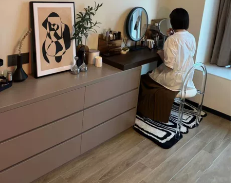 梳妆台 卧室梳妆台意式极简斗柜伸缩一体多功...