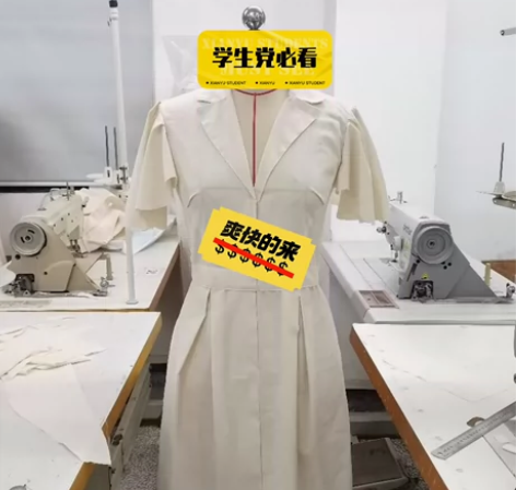 服装设计 女款连衣裙 现货一件 立体裁剪 ...