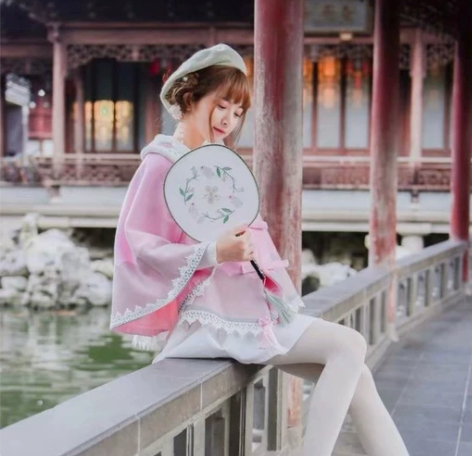 店：森女部落 樱雨墨落，原创设计小斗篷（已...