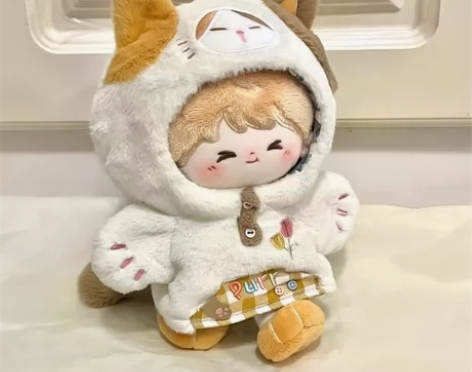 现货包邮20cm娃衣喵喵队立大功无尾巴可爱...
