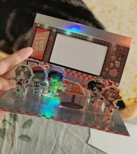 正版肯德基Luxiem联动镭射票贺卡彩虹社...