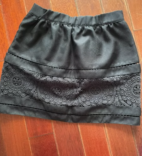 花苞裙镂空设计 职业裙一步裙 半身裙 黑色...