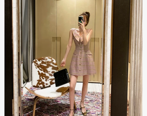 LIN 复古赫本风 立体花苞O型摆法式桔梗...