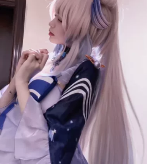 火花家 珊瑚宫心海cos+aoi假发+36...