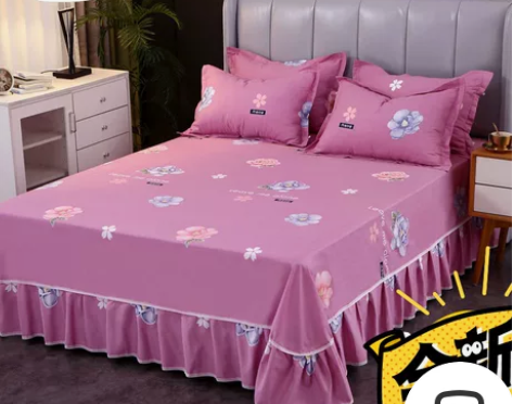 【100%纯棉】床裙单件全棉韩式花边公主风...