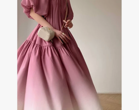 Aconiconi|葡萄棉云 法式连衣裙粉...