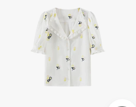 wxlstudio 法式田园风棉布刺绣连衣...