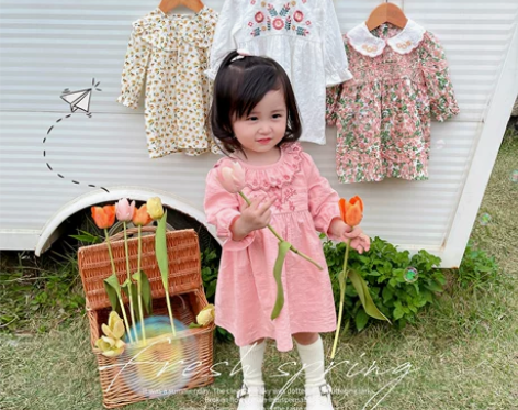 拍立减20元 女宝宝连衣裙森系清新婴儿长袖...