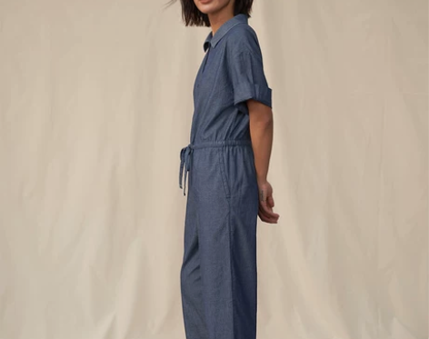 ziilam枝蓝 高腰薄牛仔连体裤女 工装...