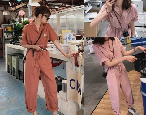 BIGKING 大金家 新款翻领短袖显瘦连...