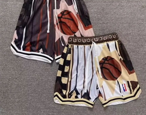 刺绣美式双层口袋拉链网眼短裤，需要联系我 ...