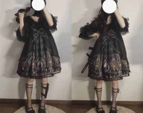 【出/换】lolita蔷薇魔女 m码黑色 ...