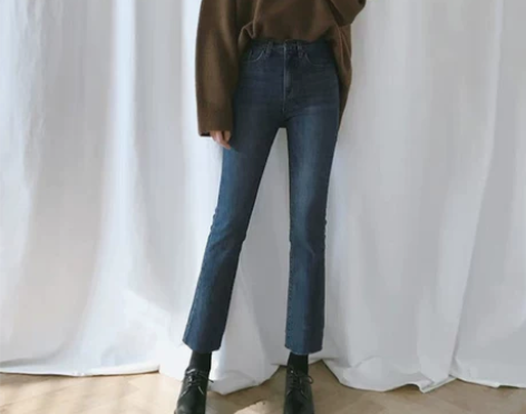 高腰九分宽松直筒牛仔裤女夏季2023新款微...