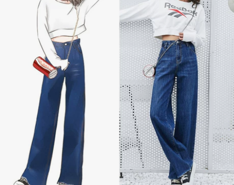 阔腿牛仔裤女高腰显瘦宽松直筒冬季长裤202...