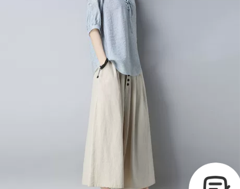 三件包邮时尚棉麻亚麻休闲阔腿裤潮 腰围2....