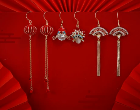 【年货价】上新了故宫中国风年味耳环女201...