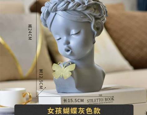 北欧轻奢艺术创意摆件客厅茶几电视玄关酒柜现...