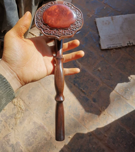 低价出精品花梨木襄影木如意摆件一个天然实木...