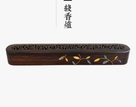 谈馥坊 红木质线香炉 非遗螺钿工艺 创意简...