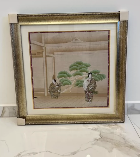 日本旅游亲自带回的刺绣画，适合收藏，适合赠...