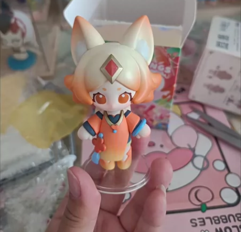 泡泡玛特联名王者峡谷萌新王者荣耀妲己手办礼...