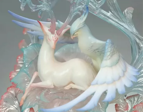 王者荣耀官方正版 鹿与隼-瑶与云中君艺术雕...