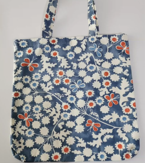 棉麻印花手提袋超市购物袋 高40cm，宽4...