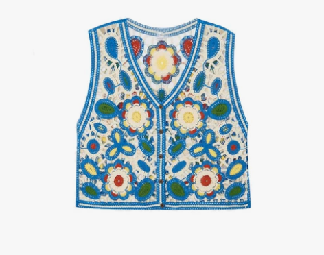 鞠婧祎同款背心女2022秋装气质金典镂空图...