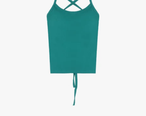 辣妹外穿带胸垫小吊带背心女夏季绑带露背性感...