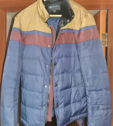 联邦欧诗兰男款羽绒服，实体店购买，修身，轻...