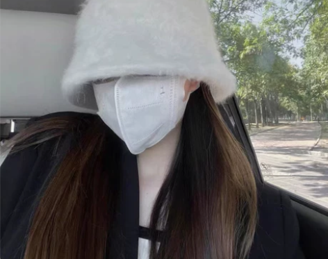 温柔显白兔毛绒渔夫帽女秋冬韩版日系休闲百搭...