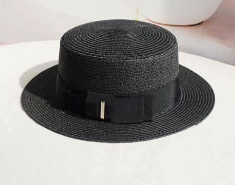 平顶草帽女夏天小清新太阳帽韩版百搭学生沙滩...