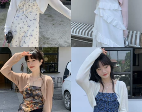 ?半遮面 夏季防晒冰爽麻清凉透气长袖针织设...