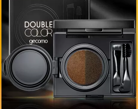 全新包邮!格蒙 双色雾感气垫眉膏 液体眉笔...