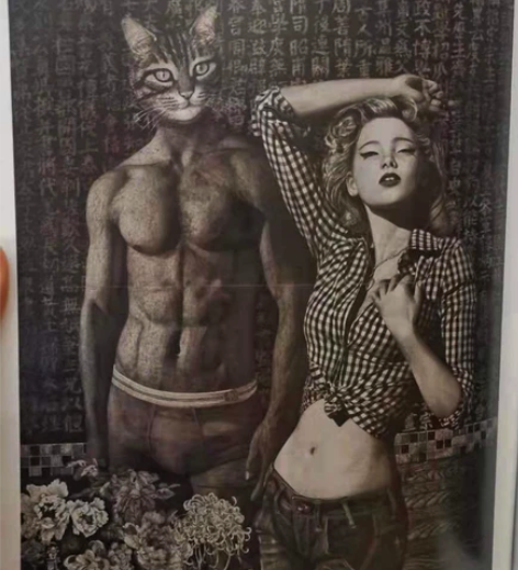 铅笔素描绘画艺术 波普艺术 华人艺术家 平...