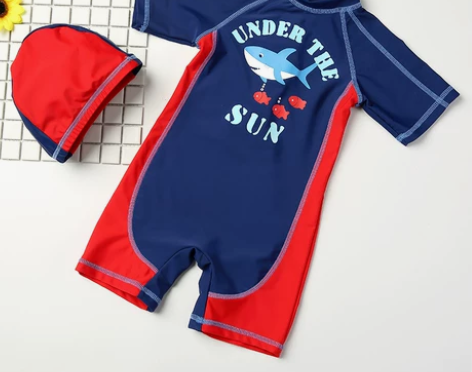 儿童泳衣男童宝宝婴儿游泳衣2023新款夏中...