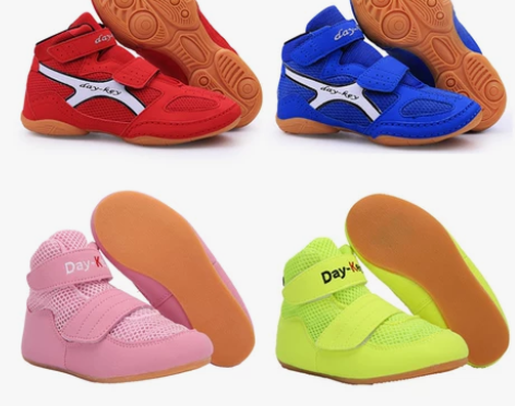 儿童拳击鞋男武术搏击体能训练鞋散打牛筋底摔...