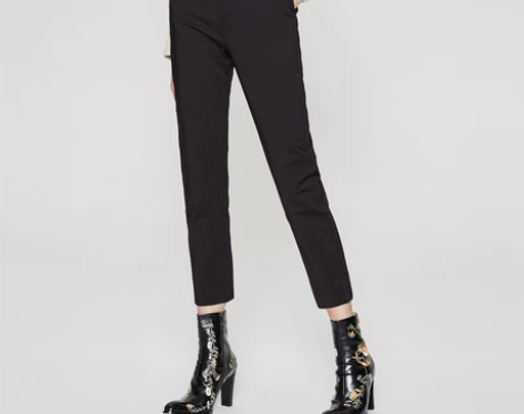 ?[包邮]MECITY女黑色弹力修身简约小...