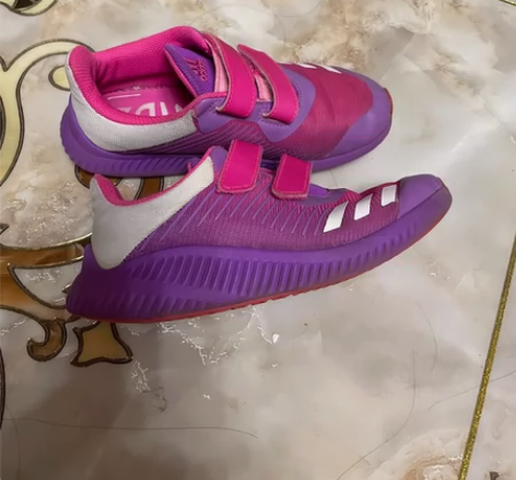 阿迪达斯Adidas童鞋女童魔术贴休闲鞋软底童装运动鞋儿童3...