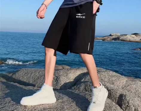 鸿星尔克短裤男2023夏季新款冰丝速干运动...