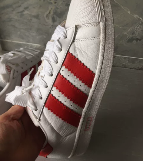 二手正品阿迪43码全皮透气休闲运动鞋  保...