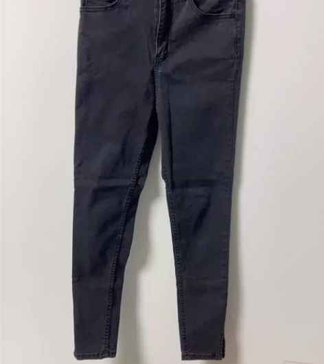 ZNE黑灰牛仔裤 高腰，尺码s，腰围64，...