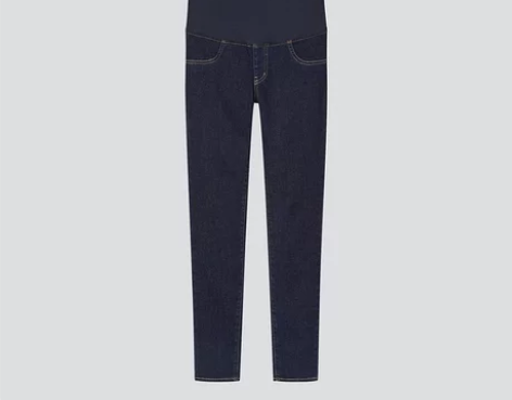 ?优衣库孕妇牛仔裤高弹力牛仔裤(腰围可调节...