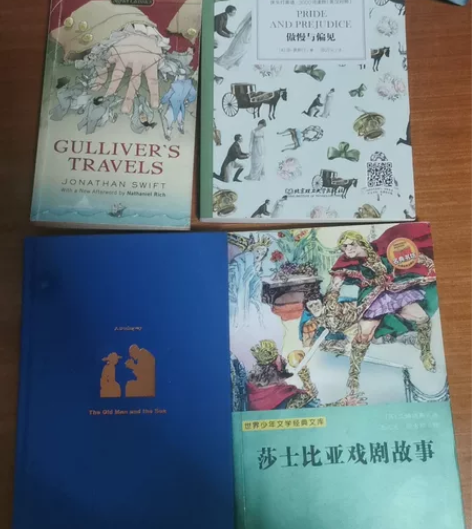5元一本，英语经典读物，全英文，有些有中文...