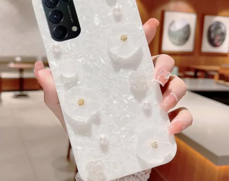 仙女款简约贝壳纹软壳适用OPPORENO