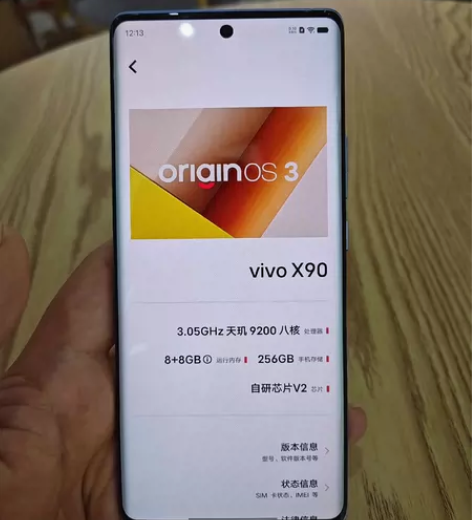 vivo X90 8GB+256GB 冰蓝...