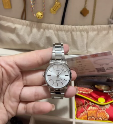 ?casio卡西欧手表女士学生款夏季小众石...