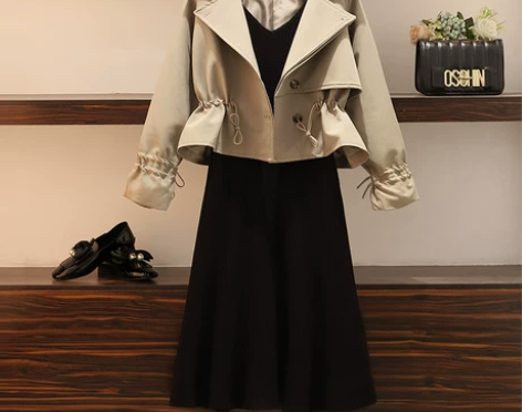 ?大码女装秋装2019新款两件套显瘦洋气胖...