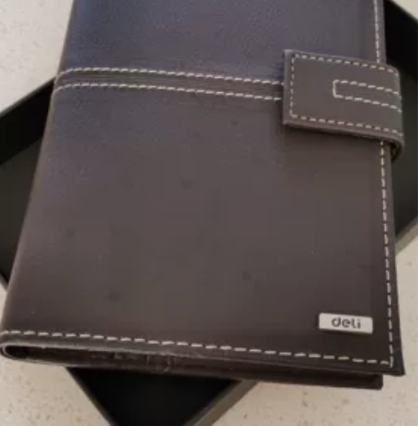 得力deli仿皮笔记本礼盒全新商务礼品 感...